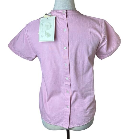 Somerset Bay Pink Embroidered Floral Blouse S | Lace Trim Girly Cottagecore Top - Picture 3 of 10